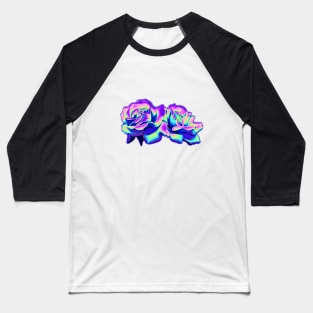 Dark Holographic Roses Baseball T-Shirt